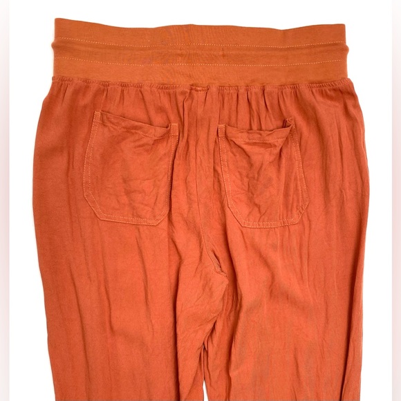Rewash Women’s Orange/Rust Athletic Jogger Pants Drawstring Waist Pockets Size L - Picture 4 of 11